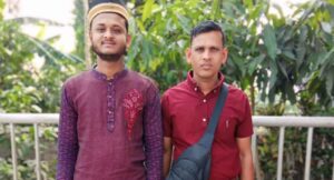 ডানে ছেলে ও বায়ে নিহত প্রবাসী বাবা কবির হোসেন।#সংবাদ শৈলী 