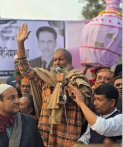 ক্যাপশান-বক্তব্য রাখছেন তো জেলা বিএনপির সদস্য রঞ্জিত কুমার।