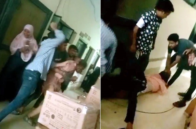 গুরুদাসপুরে হাসপাতালে বাবাকে মারপিট করে রশিতে বেঁধে নিয়ে গেল ছেলে#সংবাদ শৈলী