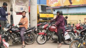 নাটোরে মোটরসাইকেল প্রতি দেওয়া হচ্ছে এক’শ টাকার তেল