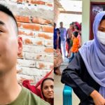 বন্ধুত্বের টানে চীন থেকে বড়াইগ্রামে, বিদেশি যুবককে দেখতে উৎসুক জনতার ভিড়