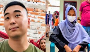 বন্ধুত্বের টানে চীন থেকে বড়াইগ্রামে, বিদেশি যুবককে দেখতে উৎসুক জনতার ভিড়#সংবাদ শৈলী