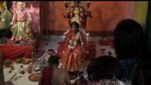 উৎসবমুখর পরিবেশে নাটোরে কুমারী পূজা অনুষ্ঠিত#সংবাদ শৈলী